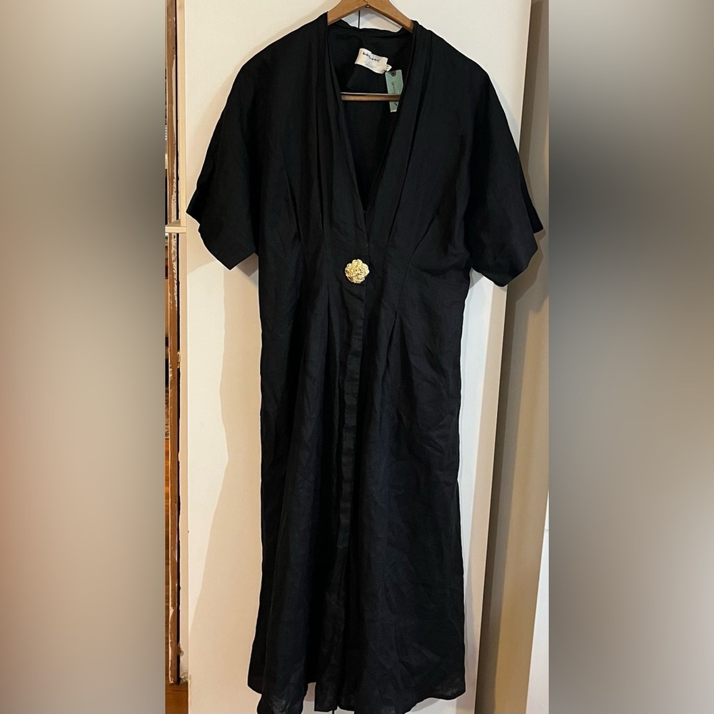 Anthropologie x Exquise Tobie Linen Midi Shirt Dress Size 1X NWT - Picture 16 of 16